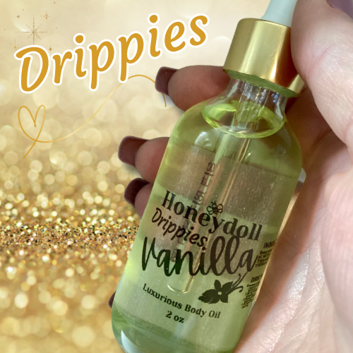 Honeydoll’s Drippies Body Oil Shimmering Luxurious Body Oil 2 oz Body Oil Choice your scent