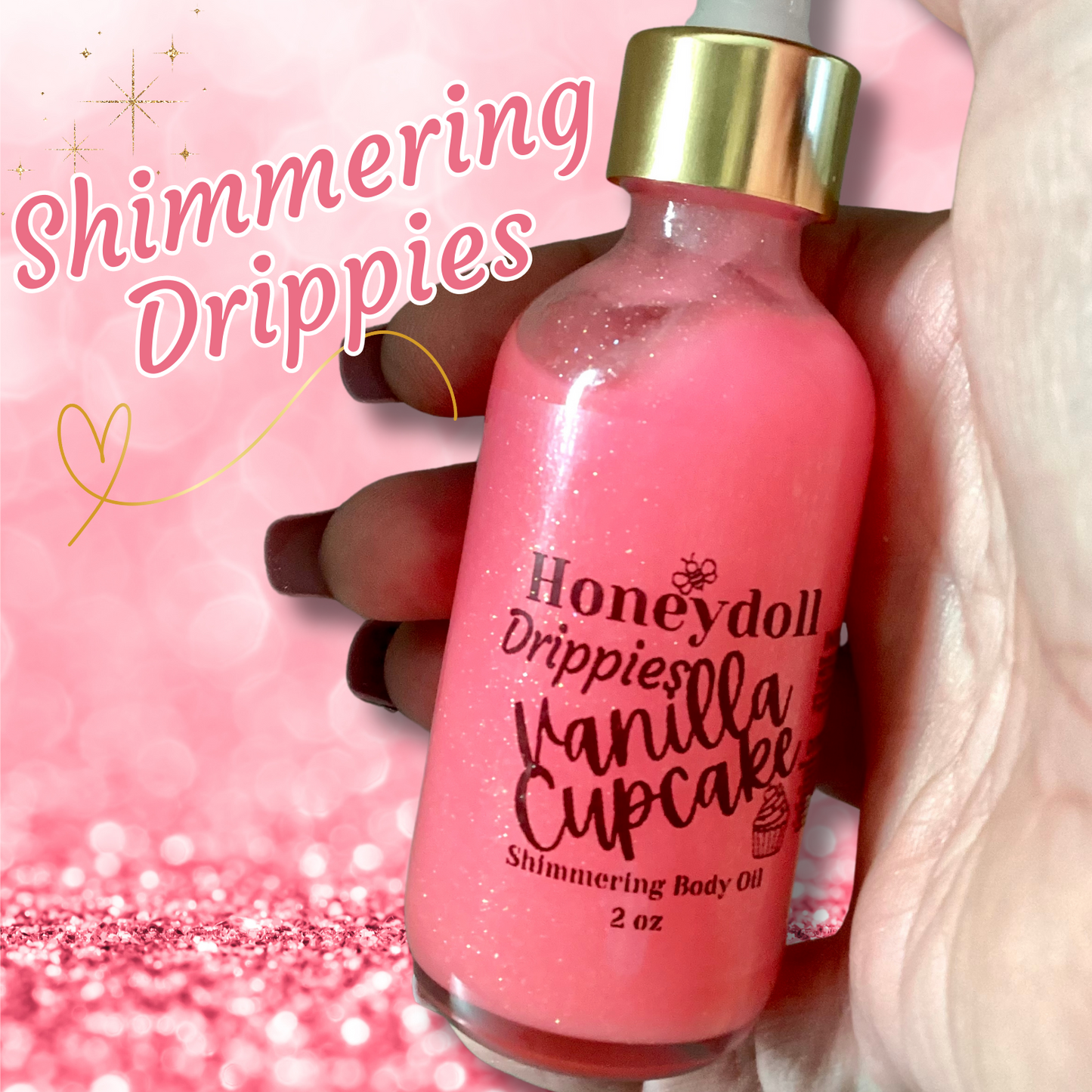 Honeydoll’s Drippies Body Oil Shimmering Luxurious Body Oil 2 oz Body Oil Choice your scent
