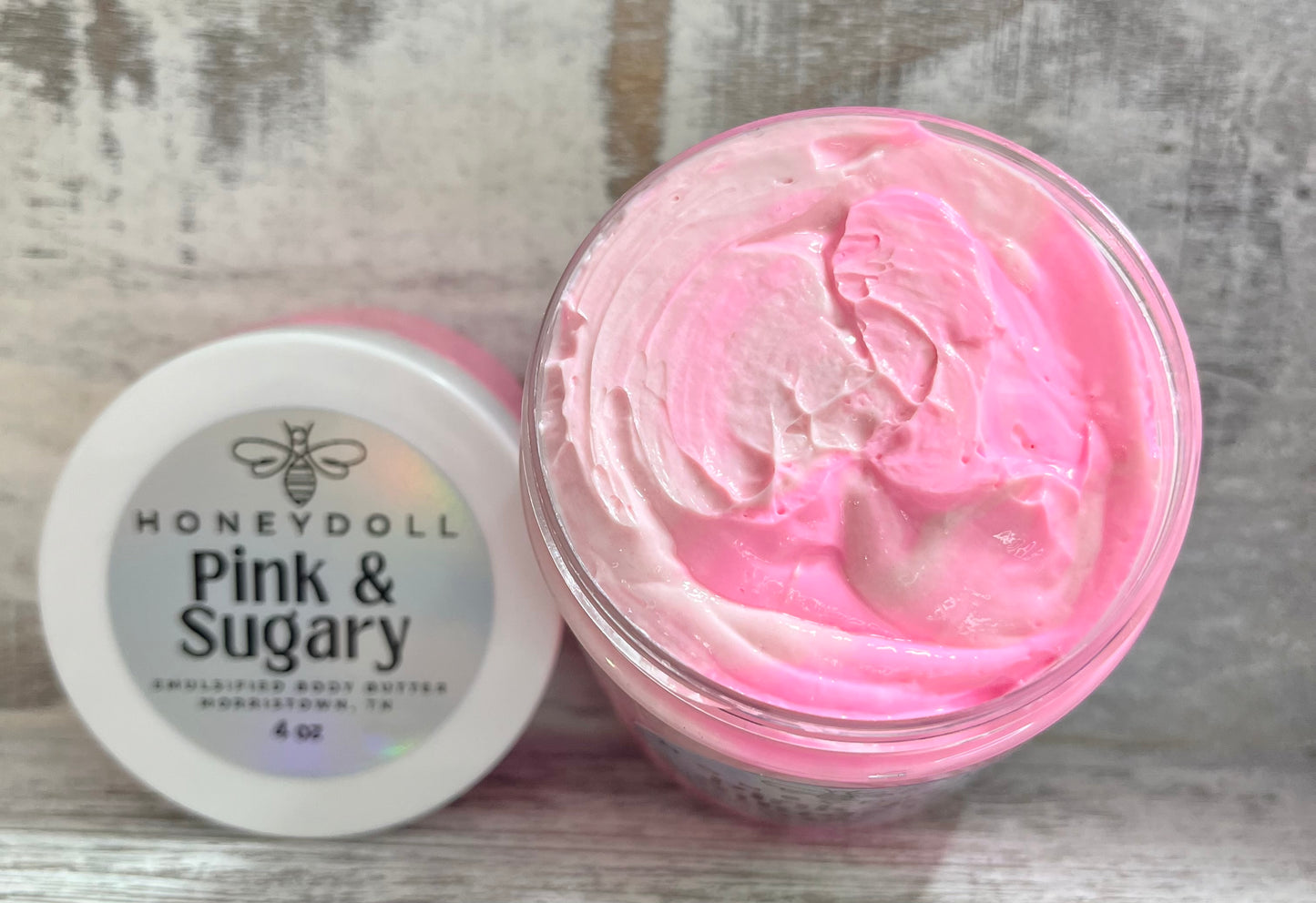 Pink and Sugary Emulsified Body Butter