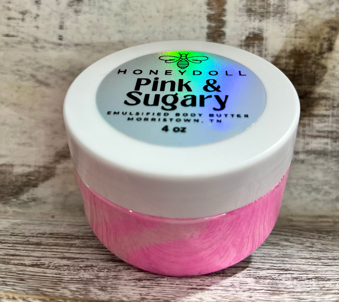 Pink and Sugary Emulsified Body Butter