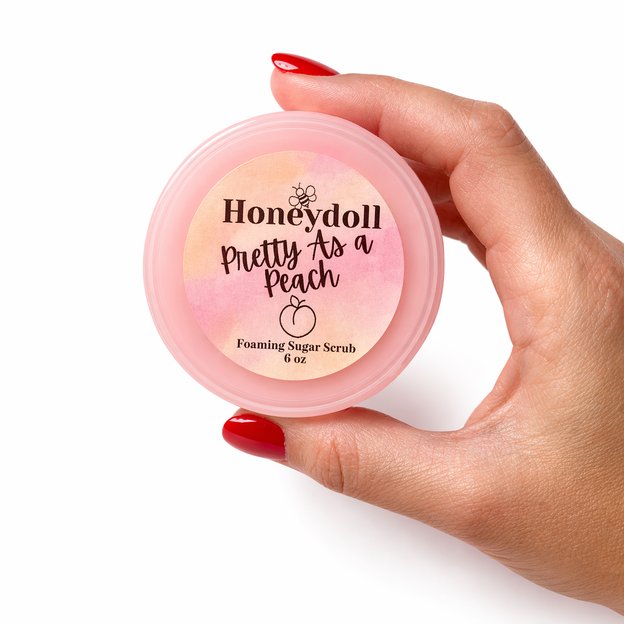 Pretty As a Peach Body Butter - or - Sugared Strawberries Body Butter - Sugar Scrub - Milky Body Mist - Drippies Body Oil Self Care Gift set with Bag and Key-chain Pack