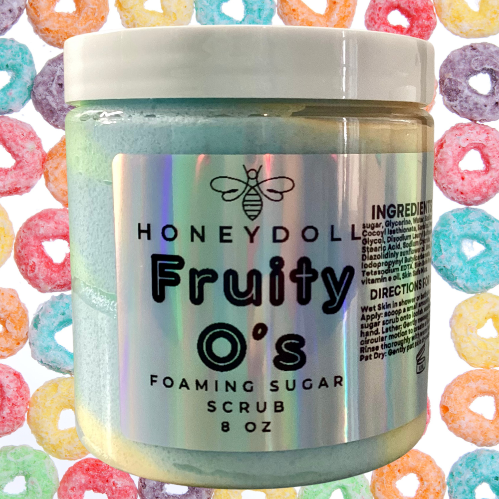 New Honeydoll Foaming Sugar Scrubs - Crushed Paradise - Pineapple Upside Down Cake - Fruity O’s - Unicorn Fairy - choose your scent