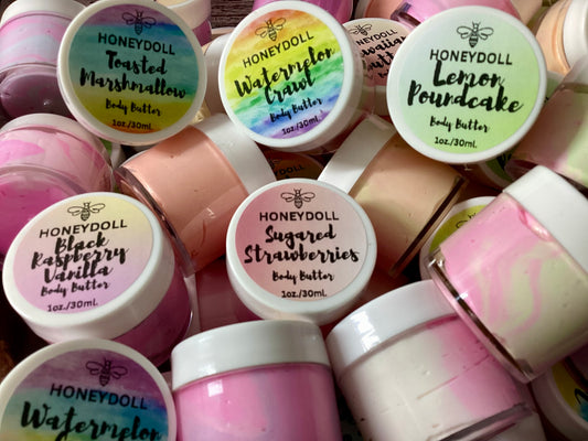 Travel size 1 oz mini body butters