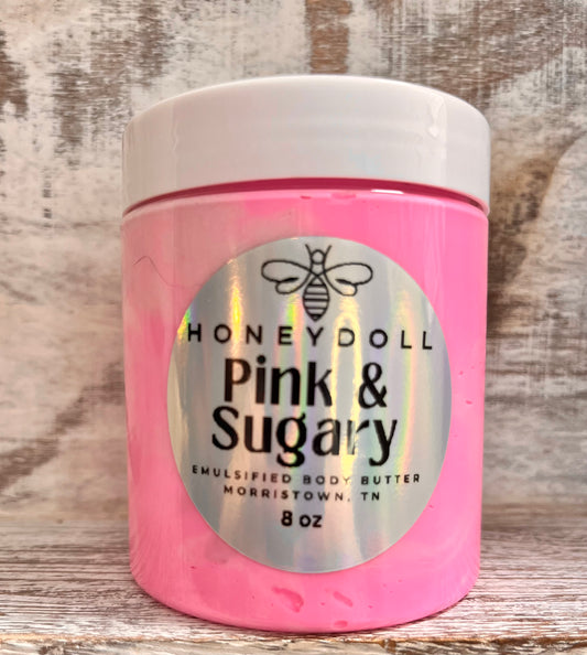 Pink and Sugary Emulsified Body Butter