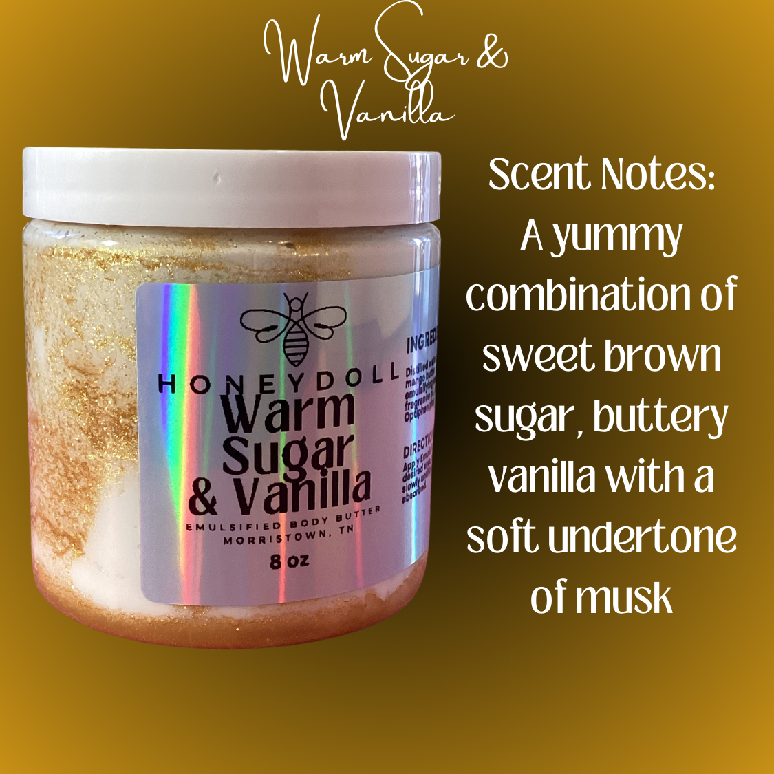 Warm Sugar & Vanilla Emulsified Body Butter