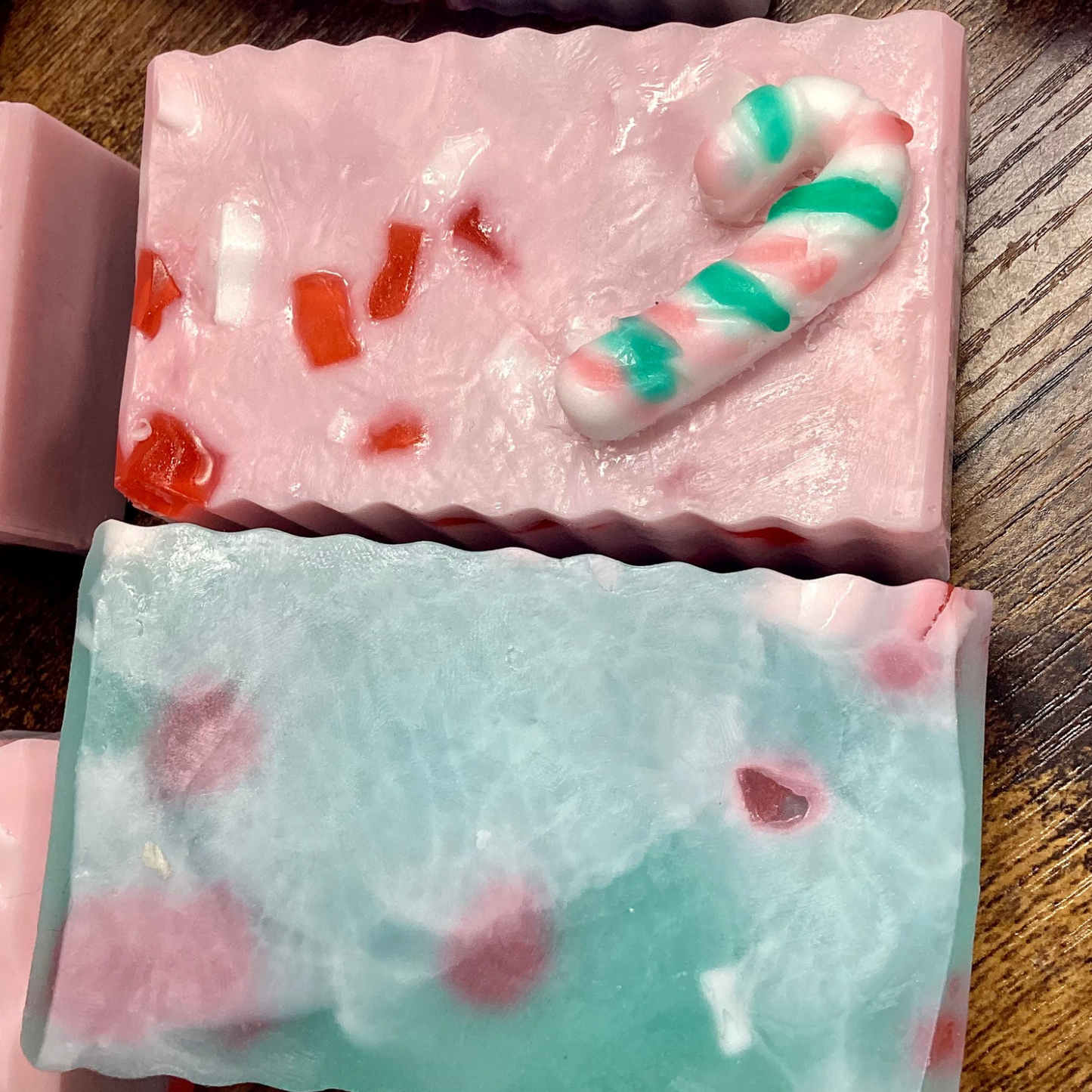 Peppermint Mocha Twist goat milk soap