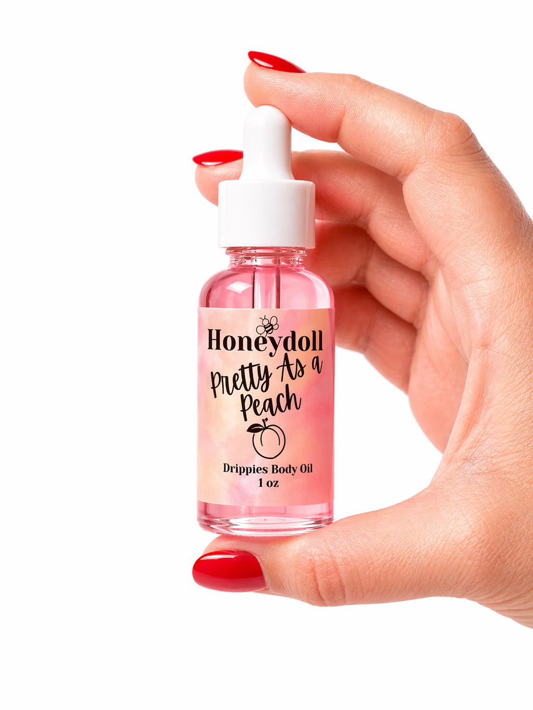 Pretty As a Peach Body Butter - or - Sugared Strawberries Body Butter - Sugar Scrub - Milky Body Mist - Drippies Body Oil Self Care Gift set with Bag and Key-chain Pack