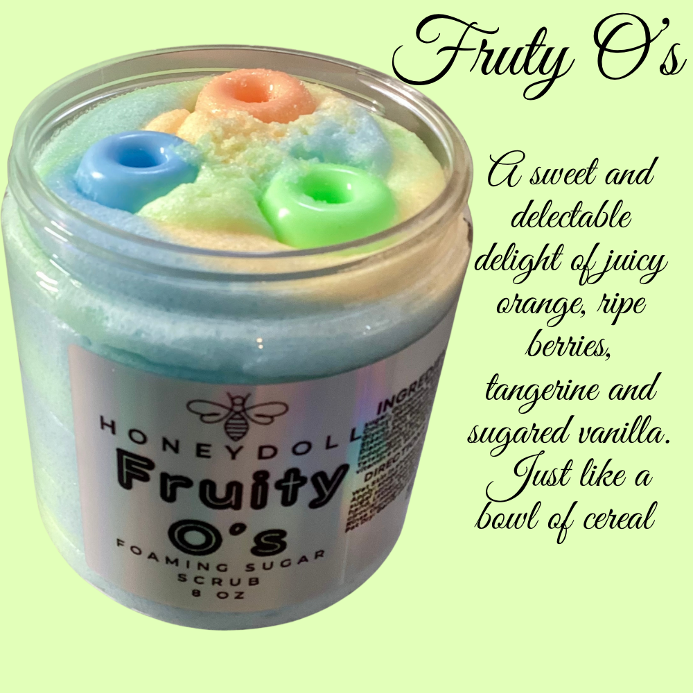 New Honeydoll Foaming Sugar Scrubs - Crushed Paradise - Pineapple Upside Down Cake - Fruity O’s - Unicorn Fairy - choose your scent