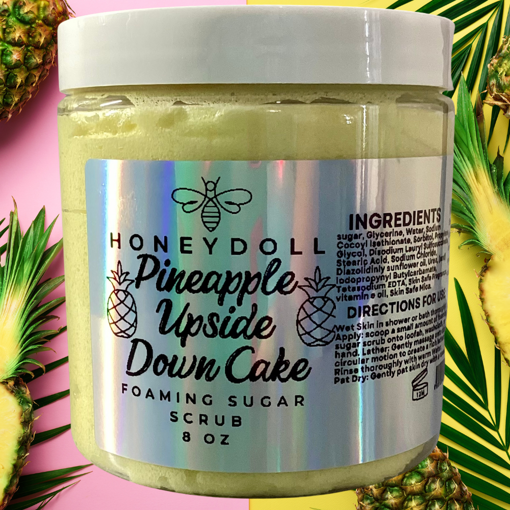 New Honeydoll Foaming Sugar Scrubs - Crushed Paradise - Pineapple Upside Down Cake - Fruity O’s - Unicorn Fairy - choose your scent