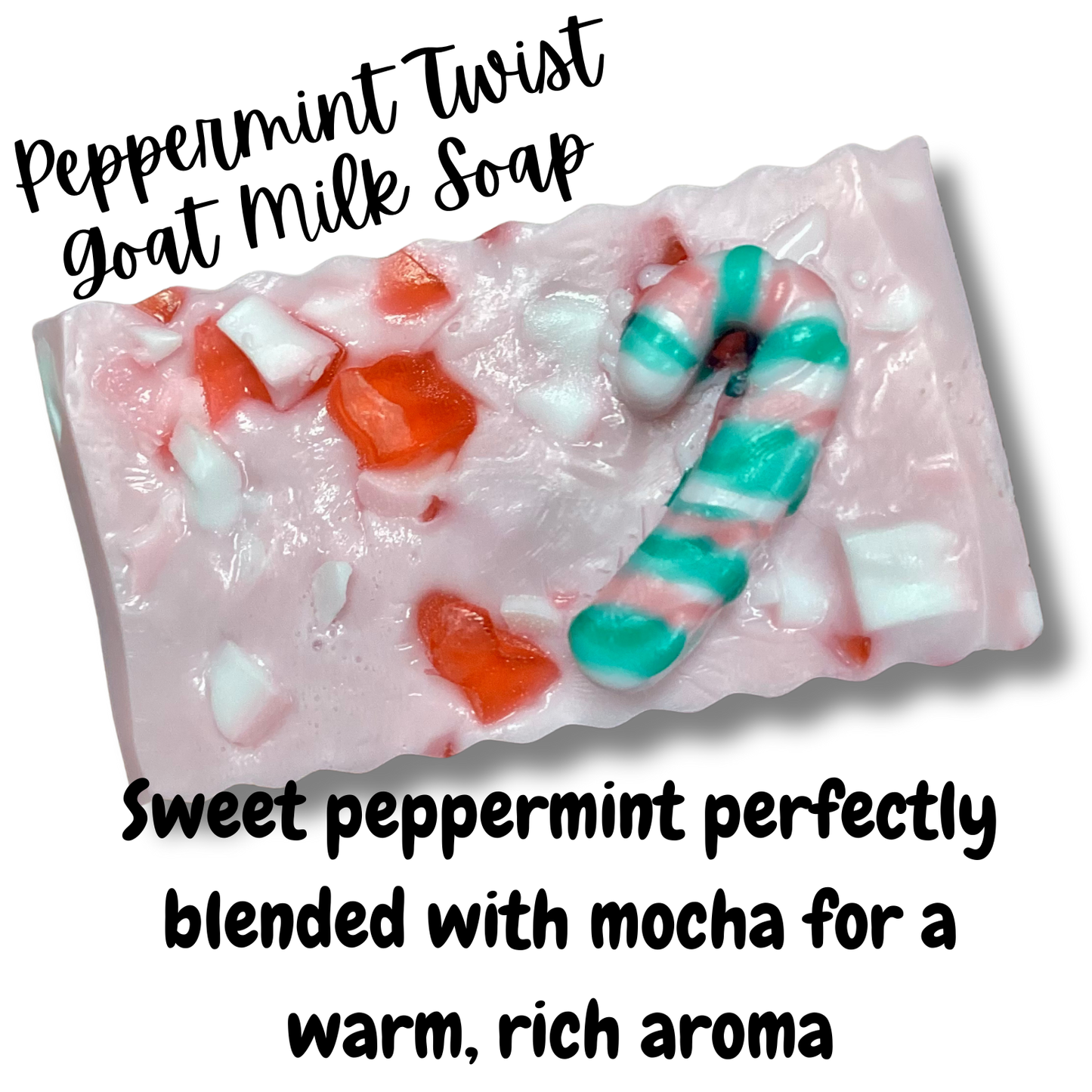 Peppermint Mocha Twist goat milk soap