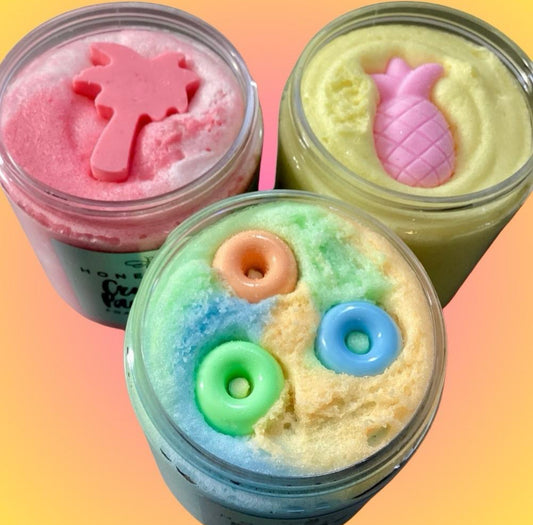 New Honeydoll Foaming Sugar Scrubs - Crushed Paradise - Pineapple Upside Down Cake - Fruity O’s - Unicorn Fairy - choose your scent